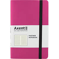 Книга записная Axent Partner Soft 8206-10-A, 125х195 мм, клетка, розовая