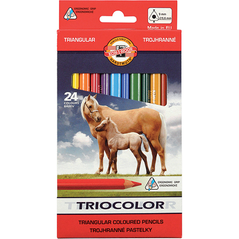 Олівці кольорові Triocolor Jumbo "Horses" , 24 кол.