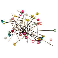 Шпильки кольорові, 34 мм, 200 шт., пласт. контейнер