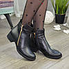 Черевики жіночі на невисоких підборах, натуральна шкіра, фото 5