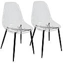 Прозрачный пластиковый стул на черный металлических ножках Nik Carbon ML, фото 3