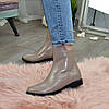 Черевики жіночі шкіряні на низькому ходу, колір візон, фото 3