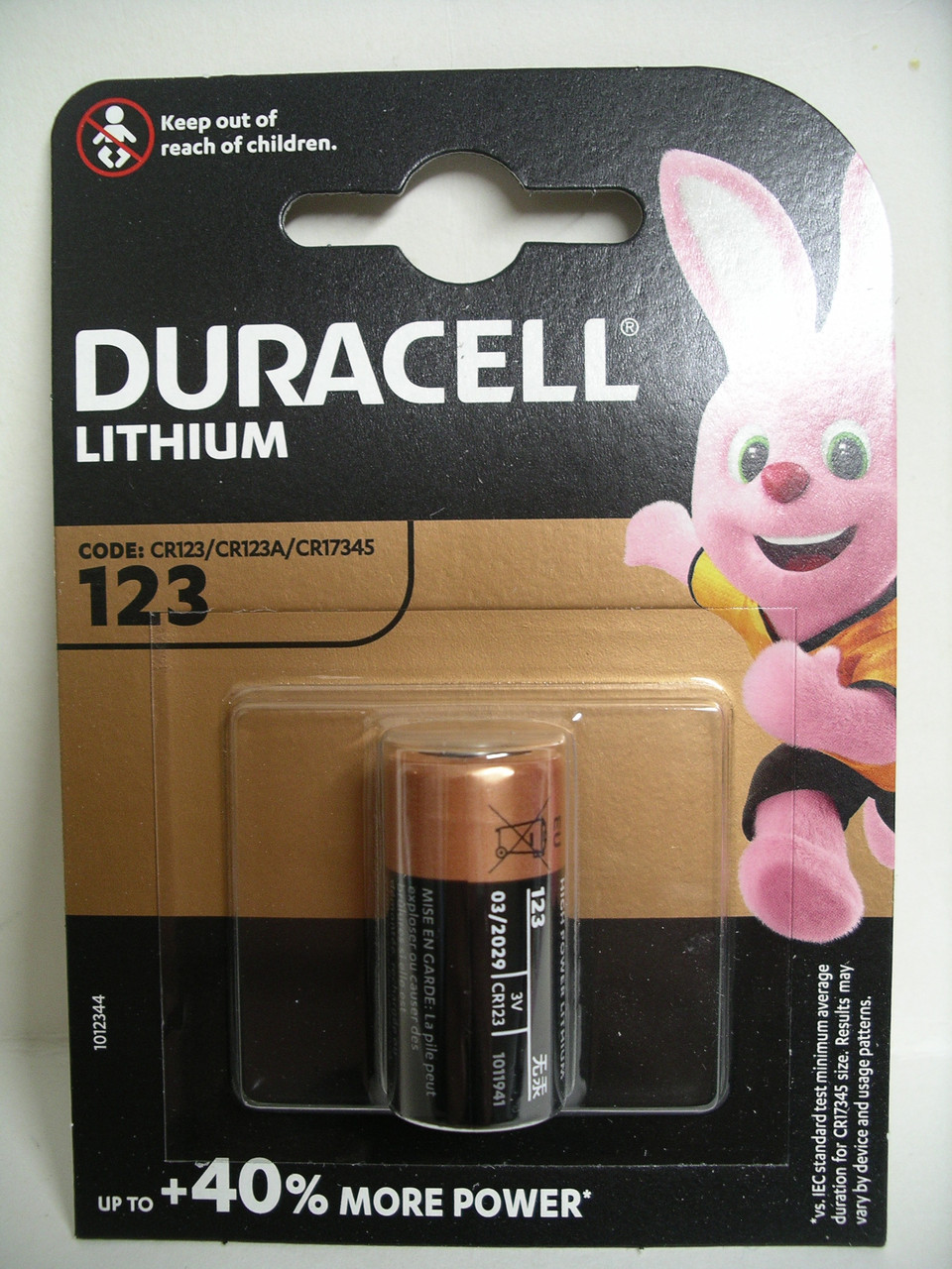 Батарейка Duracell CR 123 Lithium 3V
