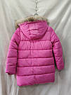 Куртка зимова на дівчинку на флісі рожева, фото 6