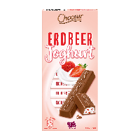 Молочный шоколад CHOCEUR Erdbeer Joghurt, 200 g.