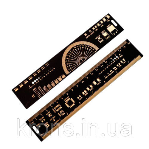 PCB Ruler лінійка шаблон для електронника радіолюбителя 20см