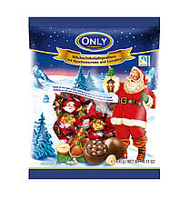 Новорічні шоколадні цукерки з начинкою праліне з горіхового крему і пластівцями Only 400 г Австрія