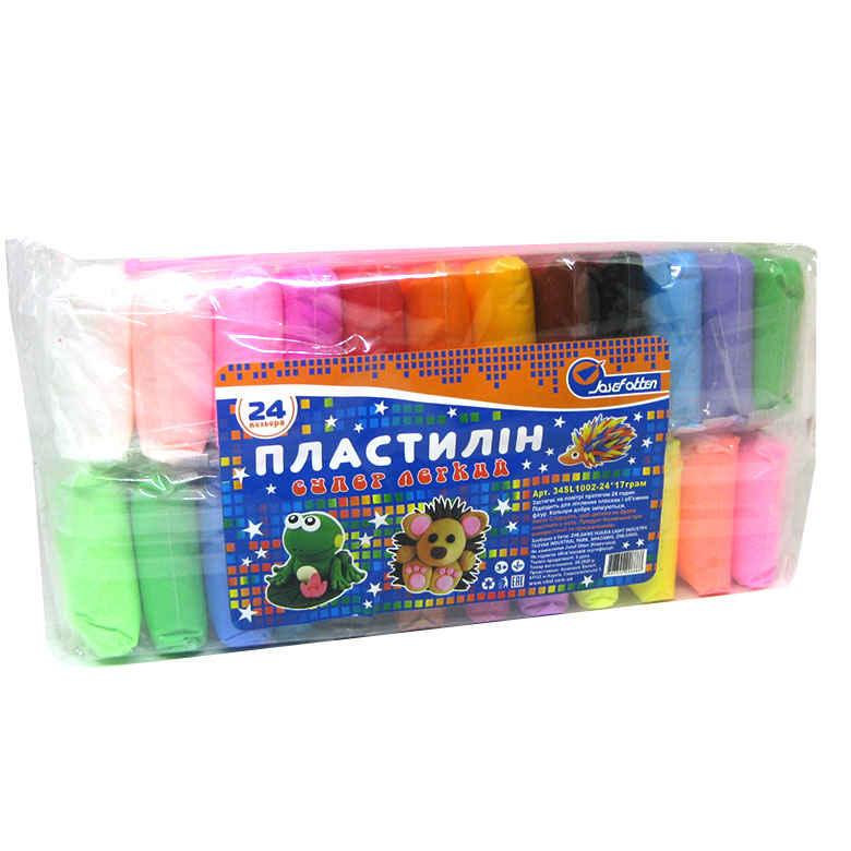 Маса для ліплення супер легка 24кол. Josef Otten зі стеком 408г 34SL1002-24, фото 1