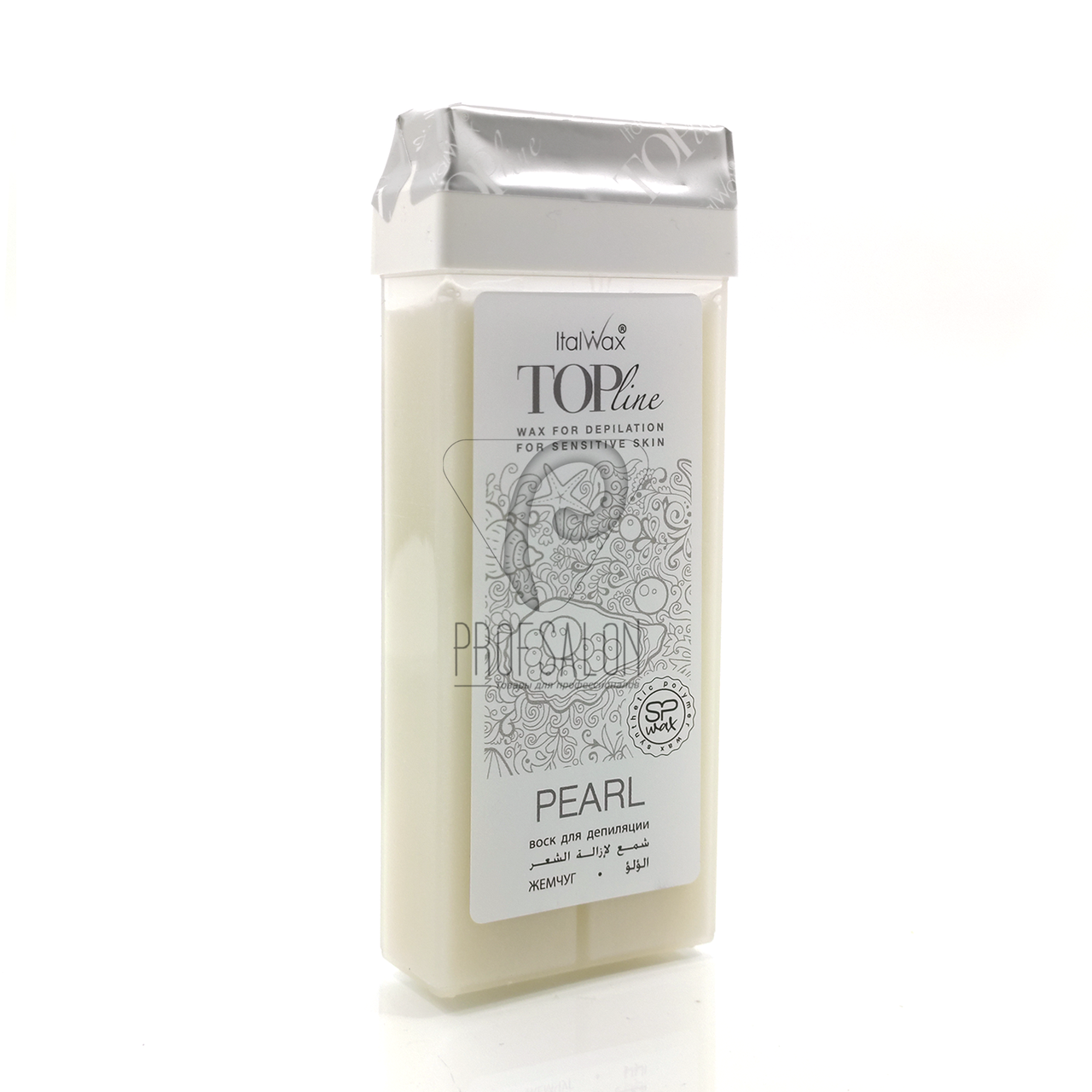 Віск для депіляції в касеті з роликом ItalWax TOP LINE Перлини (Pearl) 100 мл