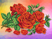 Схема для вышивки бисером на атласе "Аромат розы"