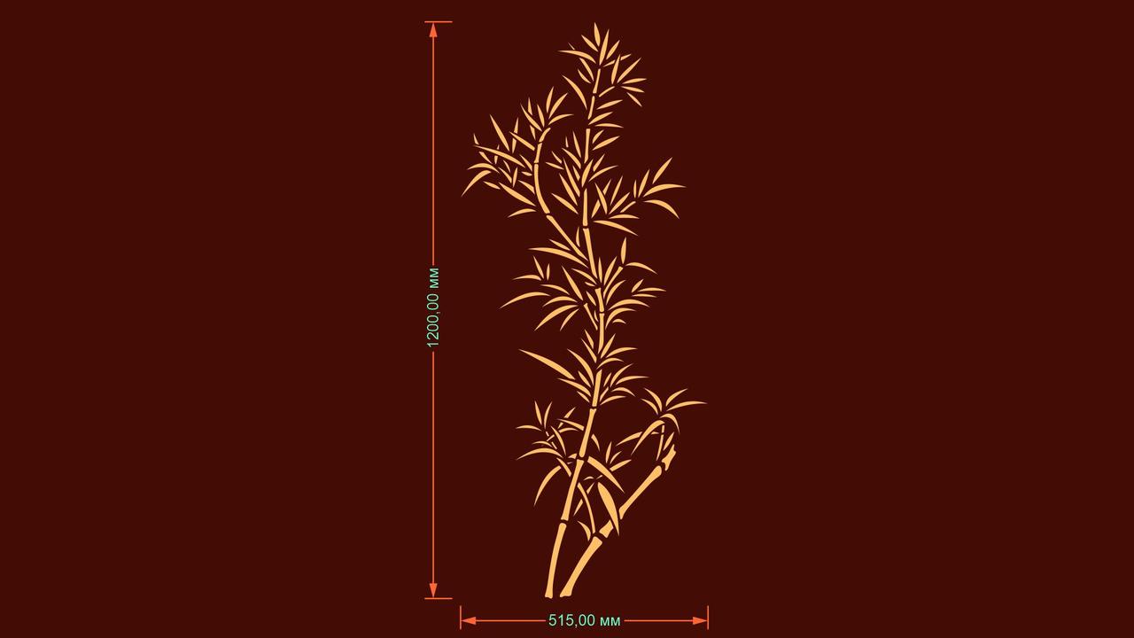 Трафарет Багаторазовий Зарості бамбука