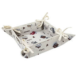 Хлібниця гобеленова Coffee (20х20х8 см)