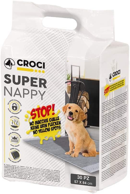 Одноразовые пеленки для собак с активированным углем 57*84 см Croci Super nappy 30 шт/уп - фото 1 - id-p1128245744