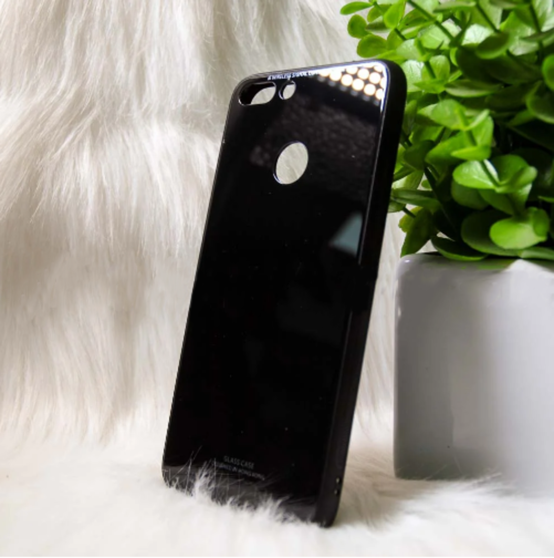 Силіконовий чохол Huawei P Smart "Glass" Чорний (black)