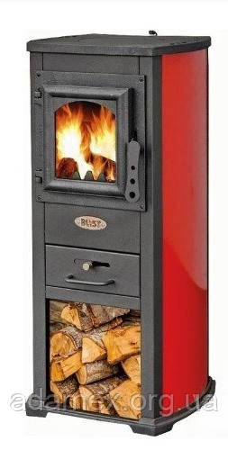 Чавунна піч-камін, Буржуйка BLIST Ekonomik LUX 7 kW червона