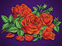 Схема для вышивки бисером на атласе "Аромат розы"