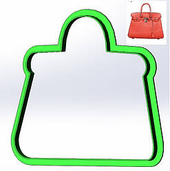 Пластикова вирубка "Сумочка", 10см