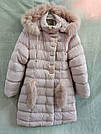 Куртка Зима на дівчинку подовжена з хутром, фото 5