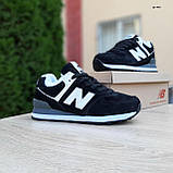 Кросівки на хутрі підліткові Нью Беланс New Balance 574 замша., фото 8