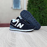 Кросівки на хутрі підліткові Нью Беланс New Balance 574 замша., фото 10