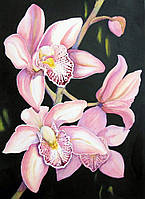 Набор алмазной вышивки мозаики "Розовая орхидея"