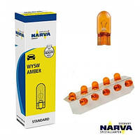 Лампа 12V (бесець.) W5W "Narva" (17169) Amber (уп.10шт)