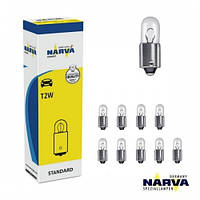 Лампа 12V (цок.BA 9s) T2W "Narva" (17053) (пач.10 шт.)