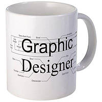 Біла кружка (чашка) з принтом "Graphic Designer"