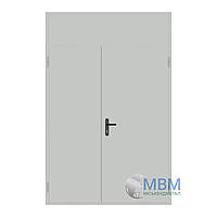 Техническая металлическая дверь с фрамугой, 2100*1600 мм, Міськбудметал ДМУ 25-16 Фр