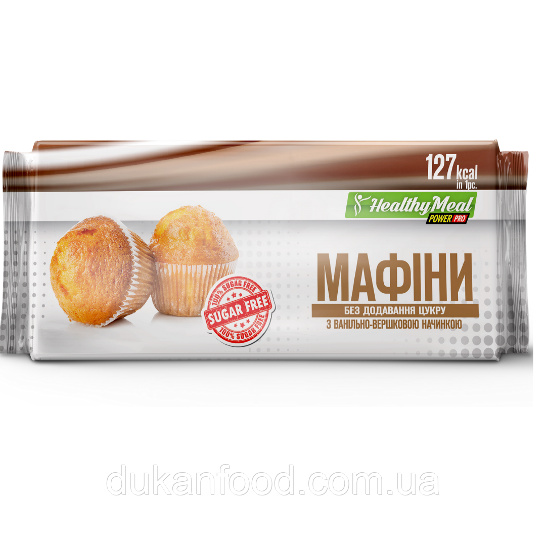 Power Pro Мафін з ванільно-вершковою начинкою (без цукру)