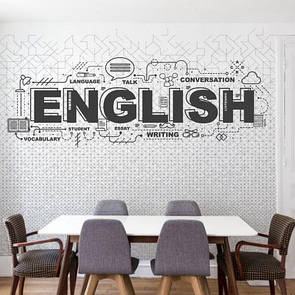 Вінілова наклейка на стіни English (англійська мова, клас, школу)