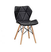 Стілець в скандинавському стилі GREG Onder Mebli екошкіра, колір чорний