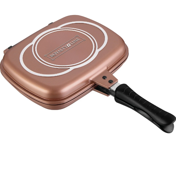 Сковорідка гриль вусторонняя Royalty Line RL-DF34M copper