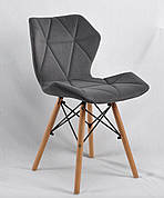 Стілець в скандинавському стилі GREG Onder Mebli оксамит, колір сірий B-1004