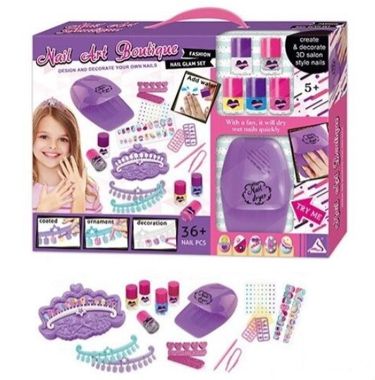 Маникюрный набор с лампой и лаками Nail Art Boutique