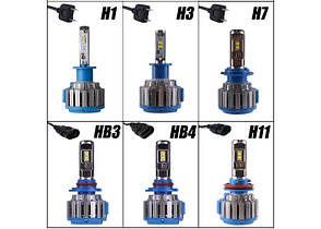 Світлодіодні LED лед лампи TURBOLED T1 цоколь H11 (H8/H16), світло 6000К, з обманкою CANBUS, фото 3