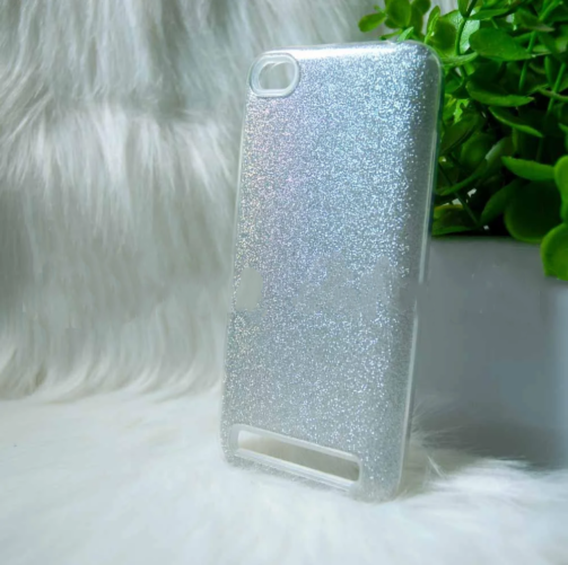 Силіконовий чохол Xiaomi Redmi 5a "Блискітки" Сірий (silver)