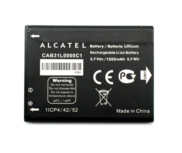 Акумулятор Alcatel One Touch 813 / CAB31L0000C1/CAB31L0000C2, 1000 mAh Original PRC
