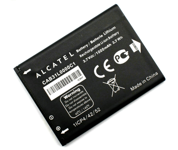 Акумулятор Alcatel One Touch 813 / CAB31L0000C2/CAB31L0000C1, 1000 mAh AAAA Original PRC