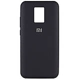 Оригінальний чохол Silicone Cover для Xiaomi Redmi Note 9s / Note 9 Pro / Note 9 Pro Max чорний з логотипом, фото 3