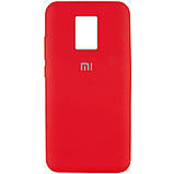 Оригінальний чохол Silicone Cover для Xiaomi Redmi Note 9s / Note 9 Pro / Note 9 Pro Max червоний з логотипом, фото 3