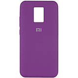 Оригінальний чохол Silicone Cover для Xiaomi Redmi Note 9s / Note 9 Pro / Note 9 Pro Max марсала з логотипом, фото 3