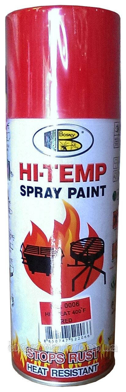 Фарба температурна червона 400ml Bosny №0006 +205°С