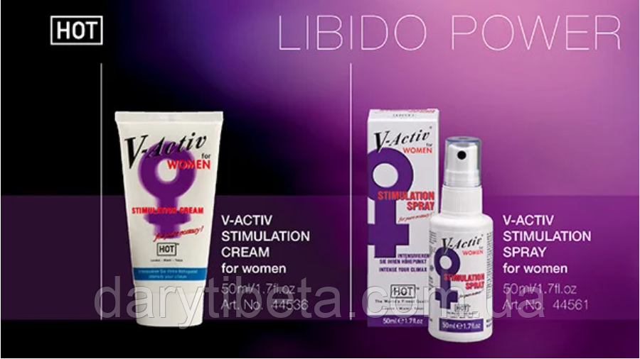 Збуджувальний кліторальний крем для жінок "V-activ Woman Stimulation Cream", 50 мл, оригінал Німеччина