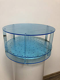 Конструкція тримач для лоліпопсів (цукерок) Manific Decor з акрилу кругла Блакитна  35*35*15 см