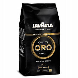 Кава в зернах Lavazza Qualita Oro Mountain Grown 1кг 100% Арабіка Лавацца Оро Чорна