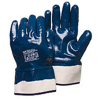 Рукавички робочі захисні МБС сині з жорстким манжетом для промислових і будівельних робіт
