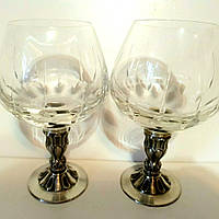 Кришталевы келихи на олов'яній ніжці Praego / Ціна за один