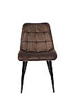 Стілець N-46 коричневий Vetro Mebel, вельвет + фарбований метал, фото 5