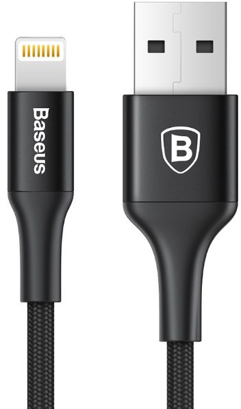 Кабель Baseus Shining Lightning 1m, Black (CALSY-01)